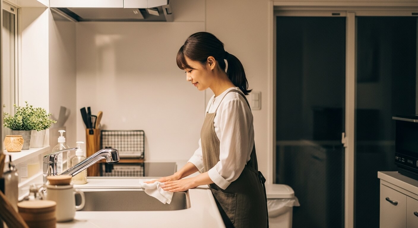 シンプルに整えられたキッチンと片付け習慣