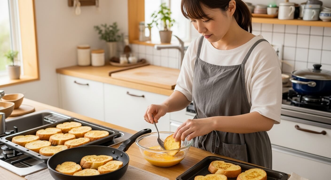 フレンチトーストやラスクにリメイクしたパンのイメージ