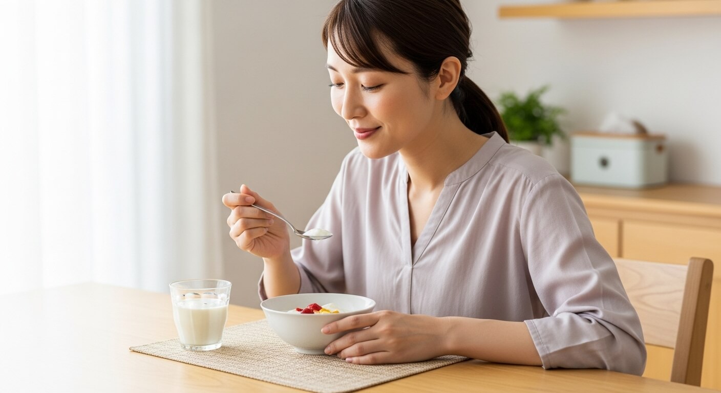 ヨーグルトと低脂肪乳製品のイメージ