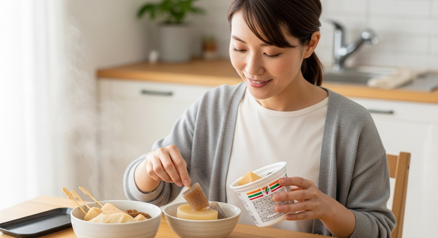 コンビニのおでん（大根・卵・白滝）