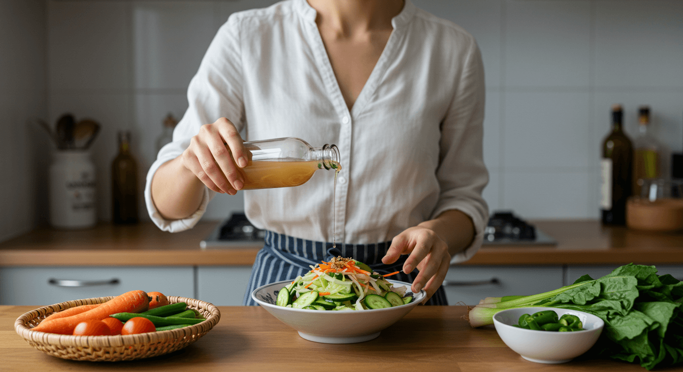 ポン酢と酢を使った料理イメージ