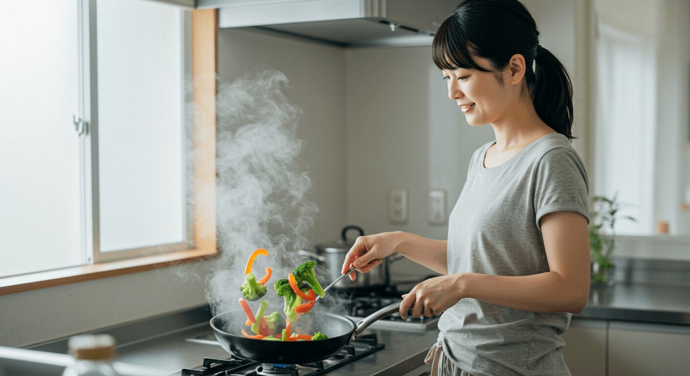 彩り豊かな野菜の炒め物